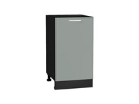 Шкаф нижний с 1-ой дверцей Квадро Graphite, Аквамарин, 450 В*Ш*Г 816*450*481, фасад МДФ  Аквамарин, корпус  Graphite ms2510VVT_73459