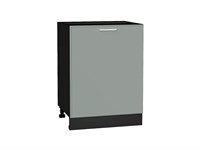 Шкаф нижний с 1-ой дверцей Квадро Graphite, Аквамарин, 600 В*Ш*Г 816*600*481, фасад МДФ  Аквамарин, корпус  Graphite ms2510VVT_73465