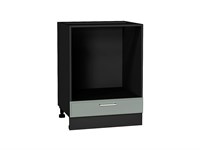Шкаф нижний под духовку Квадро Graphite, Аквамарин, 600 В*Ш*Г 816*600*477, фасад МДФ  Аквамарин, корпус  Graphite ms2510VVT_73359