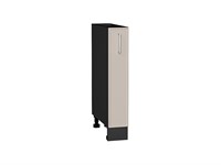 Шкаф нижний бутылочница Квадро Graphite, Кашемир, 150 В*Ш*Г 816*150*481, фасад МДФ  Кашемир, корпус  Graphite ms2510VVT_73329