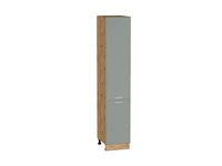 Шкаф пенал с 2-мя дверцами Квадро Дуб Вотан, Аквамарин, 2140, 400 В*Ш*Г 2132*400*577, фасад МДФ  Аквамарин, корпус  Дуб Вотан ms2510VVT_73745