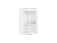 Шкаф верхний с 1-ой остекленной дверцей Дублин Белый, Special White, 720, 500 В*Ш*Г 716*500*318, фасад МДФ/Стекло  Special White, корпус  Белый ms2510VVT_74314