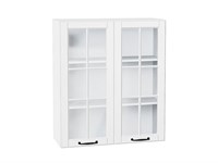 Шкаф верхний с 2-мя остекленными дверцами Дублин Белый, Special White, 920, 800 В*Ш*Г 920*800*318, фасад МДФ/Стекло  Special White, корпус  Белый ms2510VVT_74291
