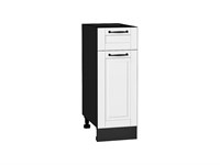 Шкаф нижний с 1-ой дверцей и ящиком Дублин Graphite, Special White, 300 В*Ш*Г 816*300*478, фасад МДФ  Special White, корпус  Graphite ms2510VVT_73479