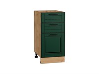 Шкаф нижний с 3-мя ящиками Дублин Дуб Вотан, Special Green, 400 В*Ш*Г 816*400*478, фасад МДФ  Special Green, корпус  Дуб Вотан ms2510VVT_73618