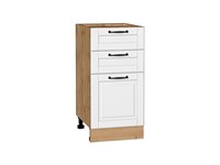 Шкаф нижний с 3-мя ящиками Дублин Дуб Вотан, Special White, 400 В*Ш*Г 816*400*478, фасад МДФ  Special White, корпус  Дуб Вотан ms2510VVT_73617
