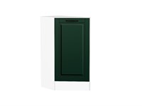 Шкаф нижний торцевой Дублин Белый, Special Green В*Ш*Г 816*296*552, фасад МДФ  Special Green, корпус  Белый ms2510VVT_73664