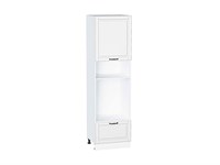 Шкаф пенал с 1-ой дверцей и ящиком под технику Дублин Белый, Special White, 2140 В*Ш*Г 2132*600*574, фасад МДФ  Special White, корпус  Белый ms2510VVT_73692