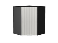 Шкаф верхний угловой Евро Лайн Graphite, Агат, 720 В*Ш*Г 716*600*600, фасад МДФ  Агат, корпус  Graphite ms2510VVT_59406