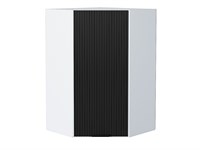 Шкаф верхний угловой Евро Лайн Белый, Антрацит, 920 В*Ш*Г 920*600*600, фасад МДФ  Антрацит, корпус  Белый ms2510VVT_59409