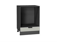 Шкаф нижний под духовку Евро Graphite, Агат, 600 В*Ш*Г 816*600*474, фасад МДФ  Агат, корпус  Graphite ms2510VVT_58982