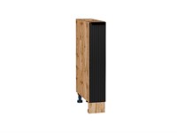 Шкаф нижний бутылочница Евро Лайн Дуб Вотан, Антрацит, 150 В*Ш*Г 816*150*478, фасад МДФ  Антрацит, корпус  Дуб Вотан ms2510VVT_62000