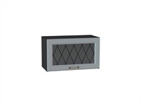 Шкаф верхний горизонтальный остекленный Ницца Graphite, Графит, 600 В*Ш*Г 358*600*318, фасад МДФ/Стекло  Графит, корпус  Graphite ms2510VVT_54562
