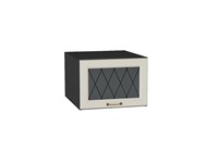 Шкаф верхний горизонтальный остекленный глубокий Ницца Graphite, Агат, 500 В*Ш*Г 358*500*574, фасад МДФ/Стекло  Агат, корпус  Graphite ms2510VVT_54525