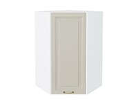 Шкаф верхний угловой Ницца Белый, Агат, 920 В*Ш*Г 920*600*600, фасад МДФ  Агат, корпус  Белый ms2510VVT_54794