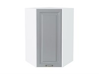 Шкаф верхний угловой Ницца Белый, Графит, 920 В*Ш*Г 920*600*600, фасад МДФ  Графит, корпус  Белый ms2510VVT_54802