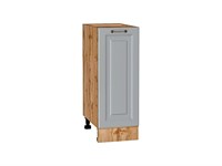 Шкаф нижний с 1-ой дверцей Ницца Дуб Вотан, Графит, 300 В*Ш*Г 816*300*478, фасад МДФ  Графит, корпус  Дуб Вотан ms2510VVT_64419