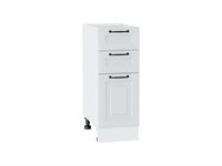 Шкаф нижний с 3-мя ящиками Ницца Белый, Blanco, 300 В*Ш*Г 816*300*478, фасад МДФ  Blanco, корпус  Белый ms2510VVT_33733