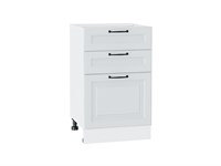 Шкаф нижний с 3-мя ящиками Ницца Белый, Blanco, 500 В*Ш*Г 816*500*478, фасад МДФ  Blanco, корпус  Белый ms2510VVT_33735