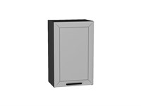 Шкаф верхний с 1-ой дверцей Глетчер Graphite, Гейнсборо Силк, 720, 450 В*Ш*Г 716*450*318, фасад МДФ  Гейнсборо Силк, корпус  Graphite ms2510VVT_43508