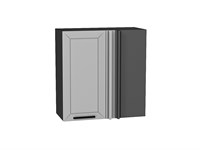 Шкаф верхний прямой угловой Глетчер Graphite, Гейнсборо Силк, 690 В*Ш*Г 716*690*345, фасад МДФ  Гейнсборо Силк, корпус  Graphite ms2510VVT_47735