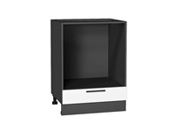 Шкаф нижний под духовку Глетчер Graphite, Айленд Силк, 600 В*Ш*Г 816*600*474, фасад МДФ  Айленд Силк, корпус  Graphite ms2510VVT_55964