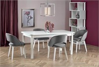 Стол обеденный Halmar FLORIAN раскладной (белый) ms2601SIGHAL_V-PL-FLORIAN-ST-BIALY