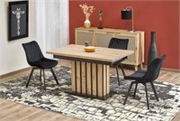 Стол обеденный Halmar LAMELLO (дуб артизан/черный) ms2601SIGHAL_V-PL-LAMELLO-ST-130/180