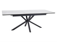 Стол обеденный Signal LOGAN Ceramic раскладной (белый/черный мат) ms2601SIGHAL_LOGANBC160