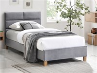 Кровать Signal SIERRA Velvet tap. 150 (серый/дуб) 90/200 ms2601SIGHAL_SIERRAV90SZD