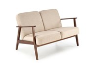 Диван HALMAR MILANO 2S tap. Castel 15 бежевый/орех ms2601SIGHAL_V-PL-MILANO_2S-SOFA-BEZOWY
