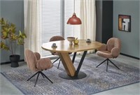 Стол обеденный Halmar FANIS OKRAGLY 120 (натуральный/черный) ms2601SIGHAL_V-CH-FANIS_OKRAGLY-ST