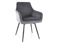 Стул кухонный Signal MARLO Velvet Bluvel 14 поворотный (серый/черный) ms2601SIGHAL_MARLOVCSZ