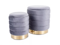 Комплект Signal BRITTA Velvet (2 пуфа) серый ms2601SIGHAL_BRITTAVSZ