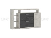 Комод Ангара  Графит/Дуб крафт белый pn26mf_1706547916