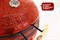 Керамический гриль-барбекю 24 дюйма CFG CHEF (красный) (61 см) 321955-NScprt