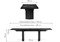 Керамический стол Монерон 200(260)х100х77 black paradise / черный 588032-mwdvl