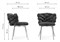 Стул на металлокаркасе Rendi gray-blue / black - комплект из 2 шт 15760-mwdvl