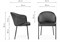 Стул на металлокаркасе Kortni dark grey / black - комплект из 2 шт 15703-mwdvl