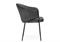 Стул на металлокаркасе Kortni dark grey / black - комплект из 2 шт 15703-mwdvl