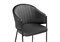 Стул на металлокаркасе Kortni dark grey / black - комплект из 2 шт 15703-mwdvl