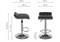 Барный стул Fera black / white - комплект из 2 шт 15670-mwdvl