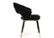 Стул на металлокаркасе Rakel black / gold - комплект из 2 шт 15555-mwdvl
