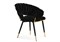 Стул на металлокаркасе Rakel black / gold - комплект из 2 шт 15555-mwdvl
