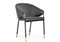 Стул на металлокаркасе Molton gray / black/ gold - комплект из 2 шт 15559-mwdvl