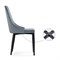 Стул на металлокаркасе Kora gray / black - комплект из 4 шт 15097-mwdvl