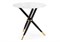 Стеклянный стол Rock 80х75 white / black 11772-mwdvl
