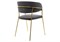 Стул на металлокаркасе Kamelia grey / gold - комплект из 4 шт 11777-mwdvl