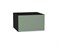 Шкаф верхний горизонтальный глубокий Фьюжн Graphite, Silky Mint, 600 В*Ш*Г 358*600*576, фасад МДФ  Silky Mint, корпус  Graphite ms2510VVT_51866