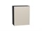 Шкаф верхний с 1-ой дверцей Фьюжн Graphite, Cream Silk, 720, 600 В*Ш*Г 716*600*320, фасад МДФ  Cream Silk, корпус  Graphite ms2510VVT_71928